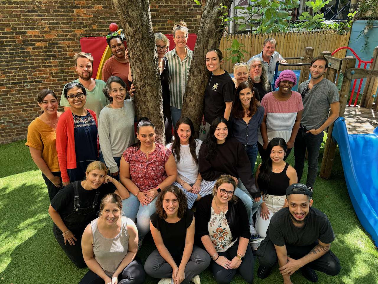 Group shot of staff outside