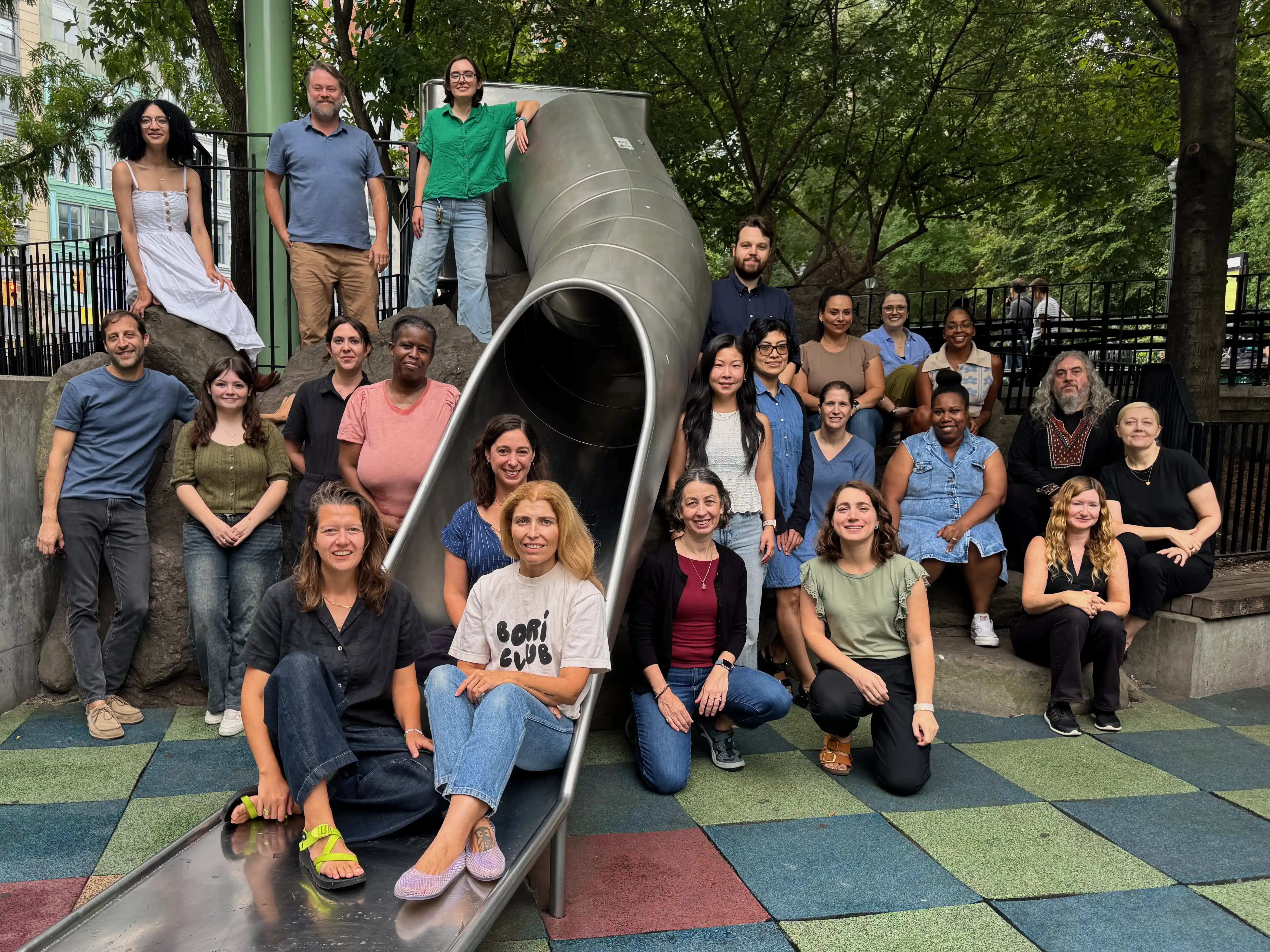 Group shot of staff outside